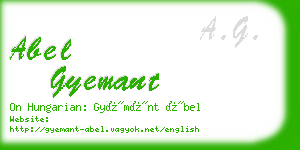 abel gyemant business card